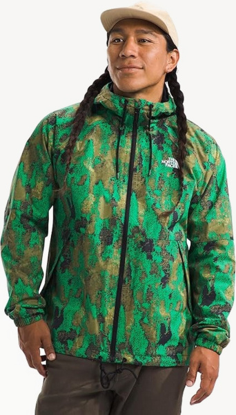 Куртка TNF Antora Rain Hoodie (Мужской; S; OpticEmerald CamoPrint)